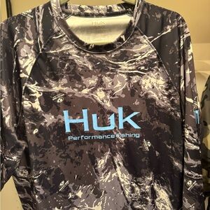 Huk Camo Long-Sleeve Shirt - Black and Gray
